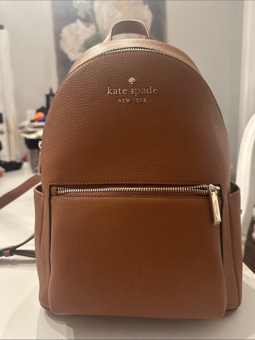 kate spade Brown Pebbled Leather Backpack